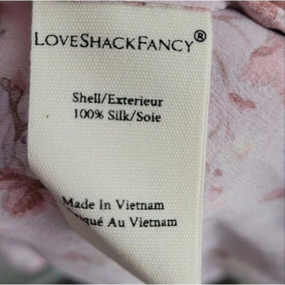 LoveShackFancy Juree Mini Dress 100% Silk Dress Pink Dust SZ6 Whimsigoth Fairy - Picture 8 of 11
